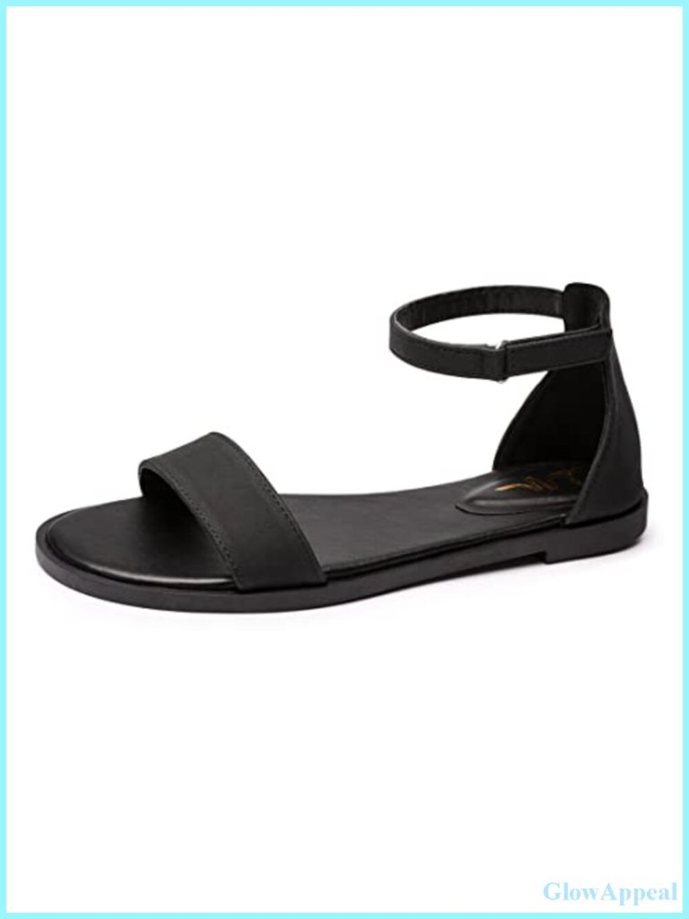 Women's Suede Leather Flat Sandals Open Toe Ankle Strap Buckle Casual Summer